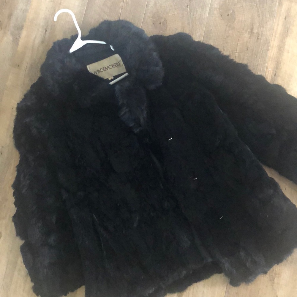 BLACK FUR COAT - MADEMOISELLE designer